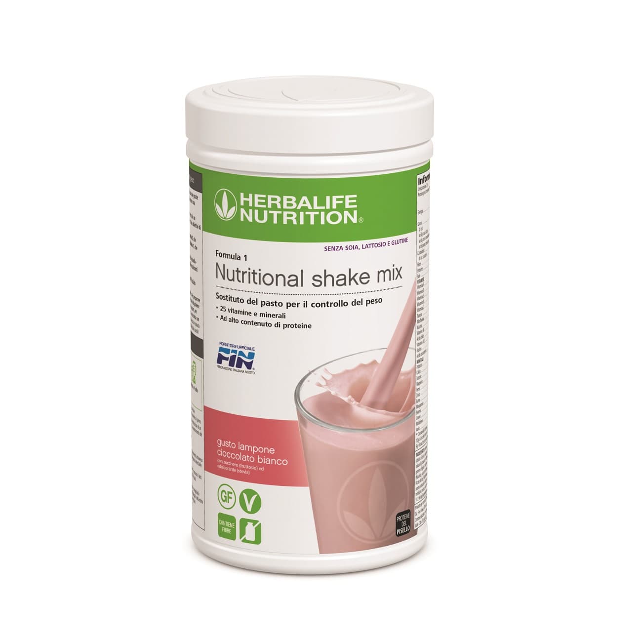 Confezione di Formula 1 Free, Lampone e Cioccolato Bianco, 500 g